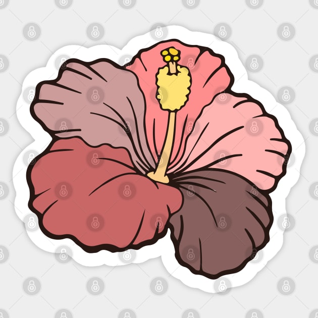 Hibiscus flower Sticker by faiqawaheed